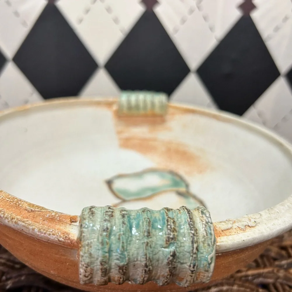 Handcrafted Pear‎ Motif Ceramic Bowl – Artisan Studio Pottery